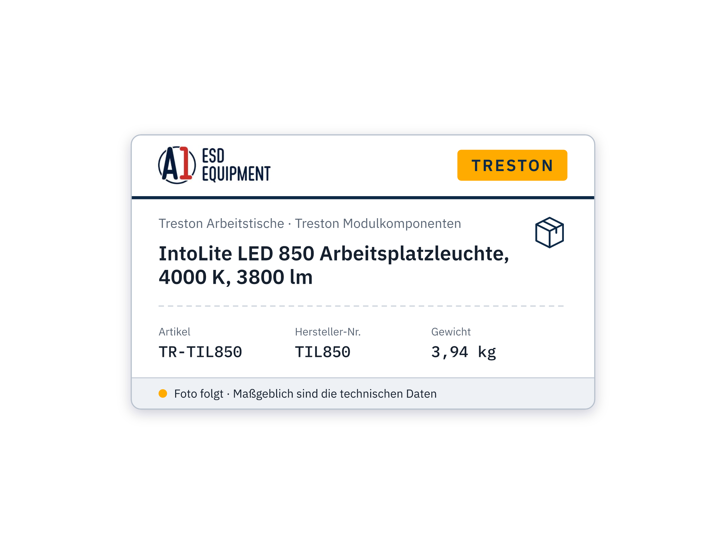Luminaire de poste IntoLite LED 850, 4000 K, 3800 lm - Treston TIL850