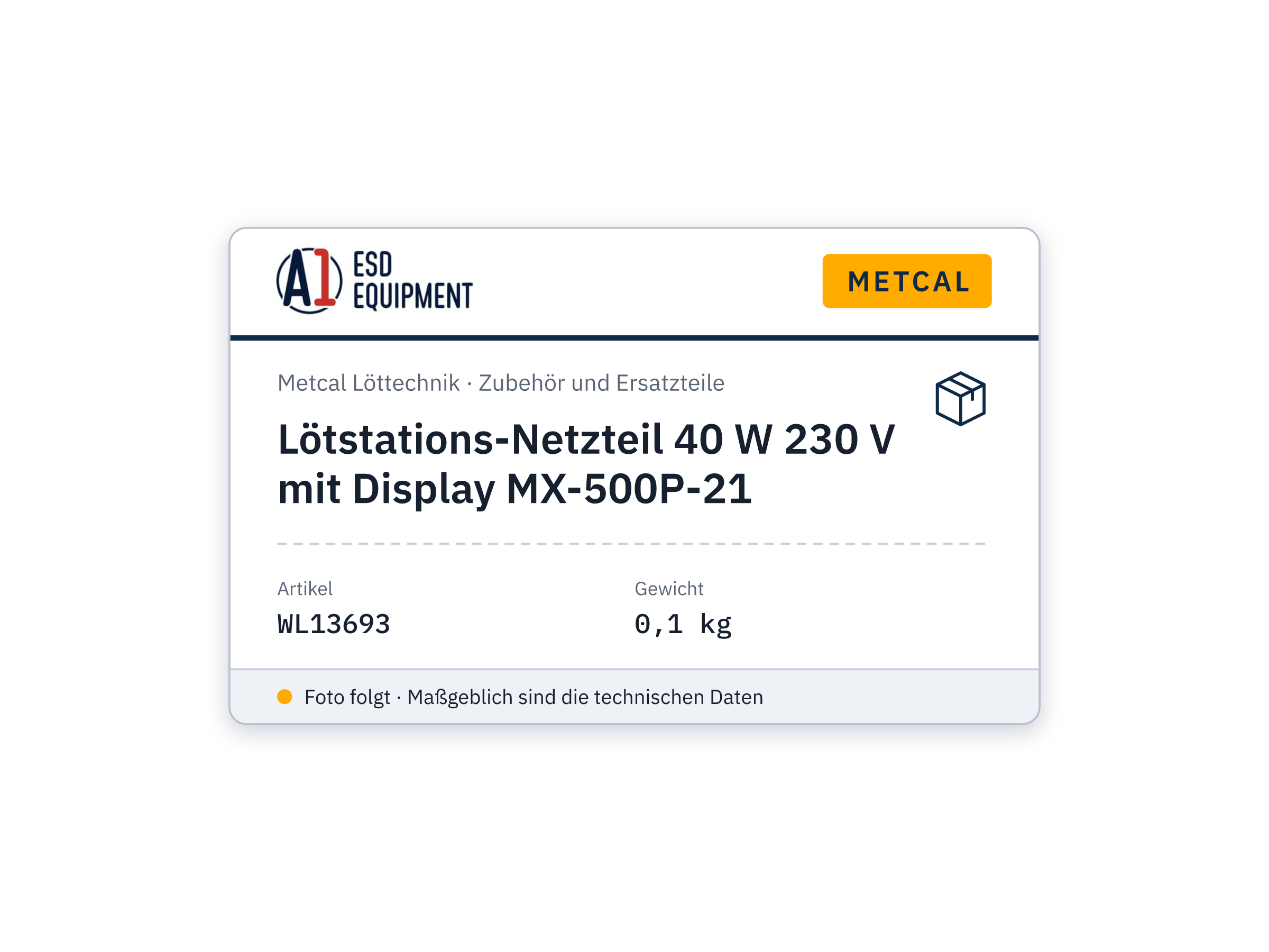 Lötstations-Netzteil 40 W 230 V mit Display MX-500P-21 - Metcal