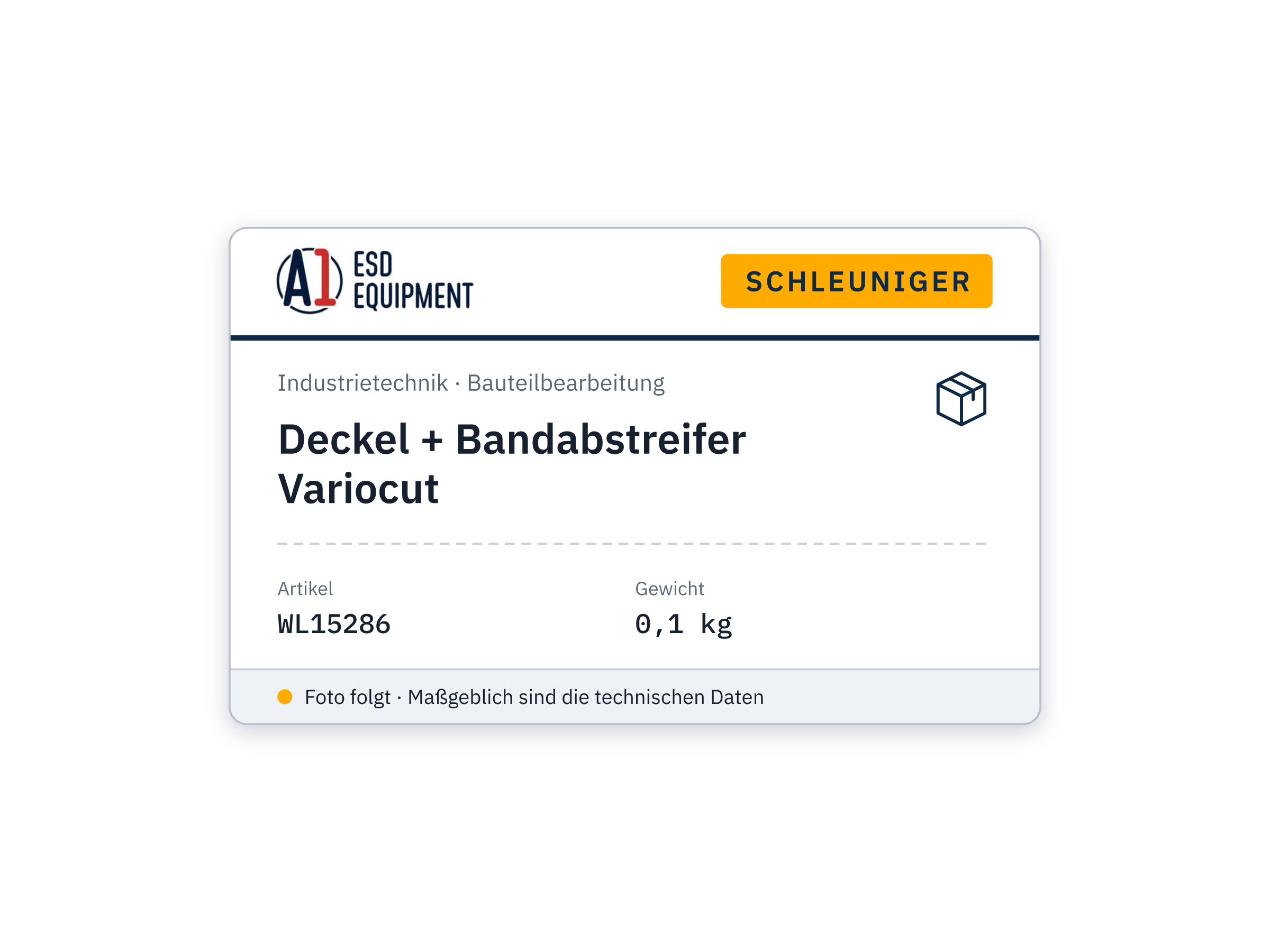Schleuniger Deckel + Bandabstreifer Variocut