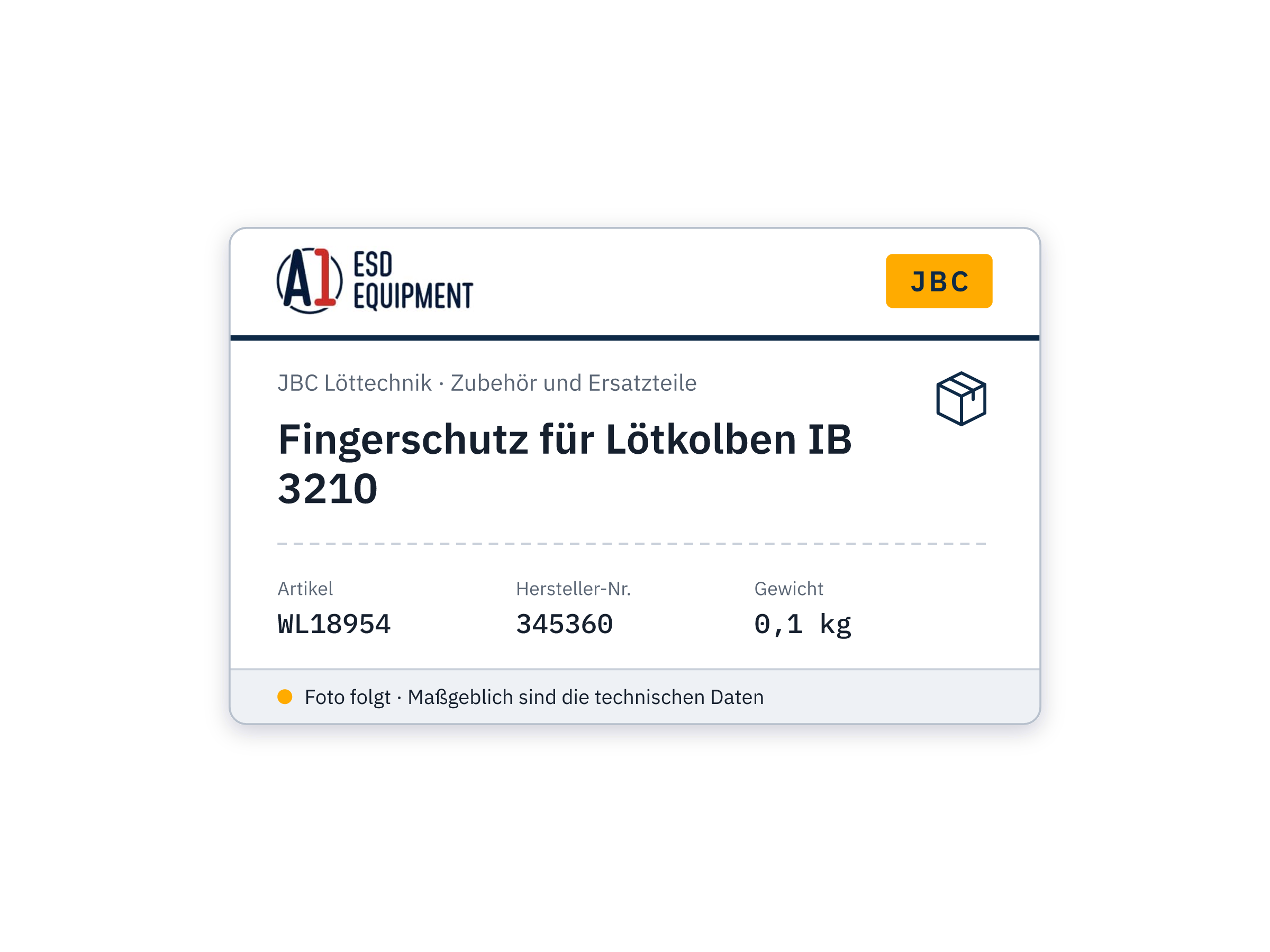 Fingerschutz für Lötkolben IB 3210 - JBC 345360
