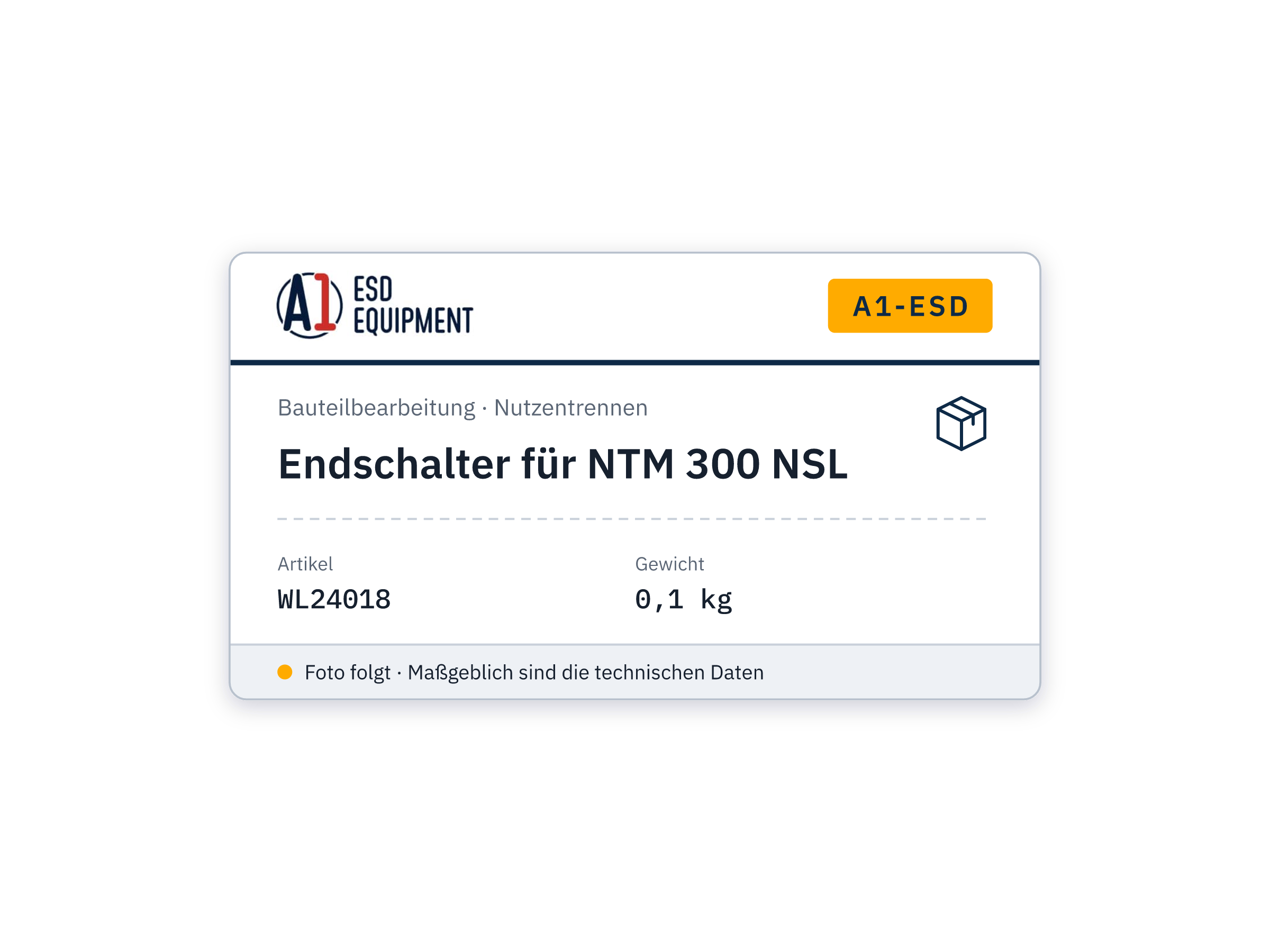 Interrupteur de fin de course pour NTM 300 NSL