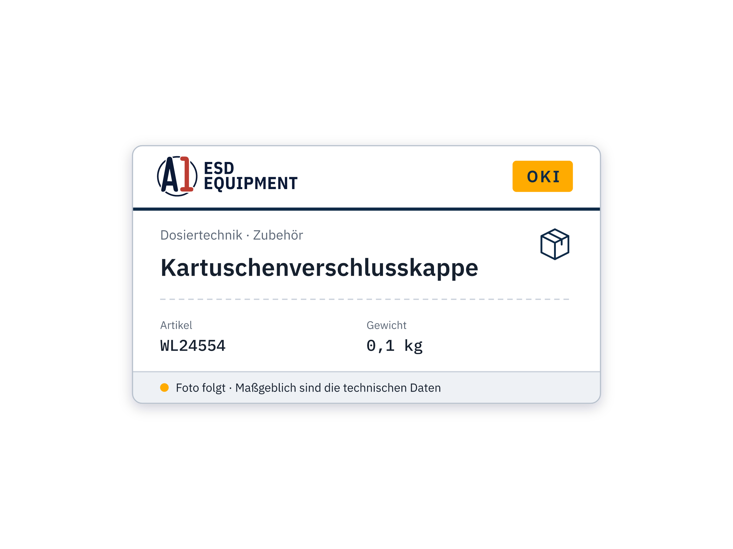 Kartuschenverschlusskappe - Oki