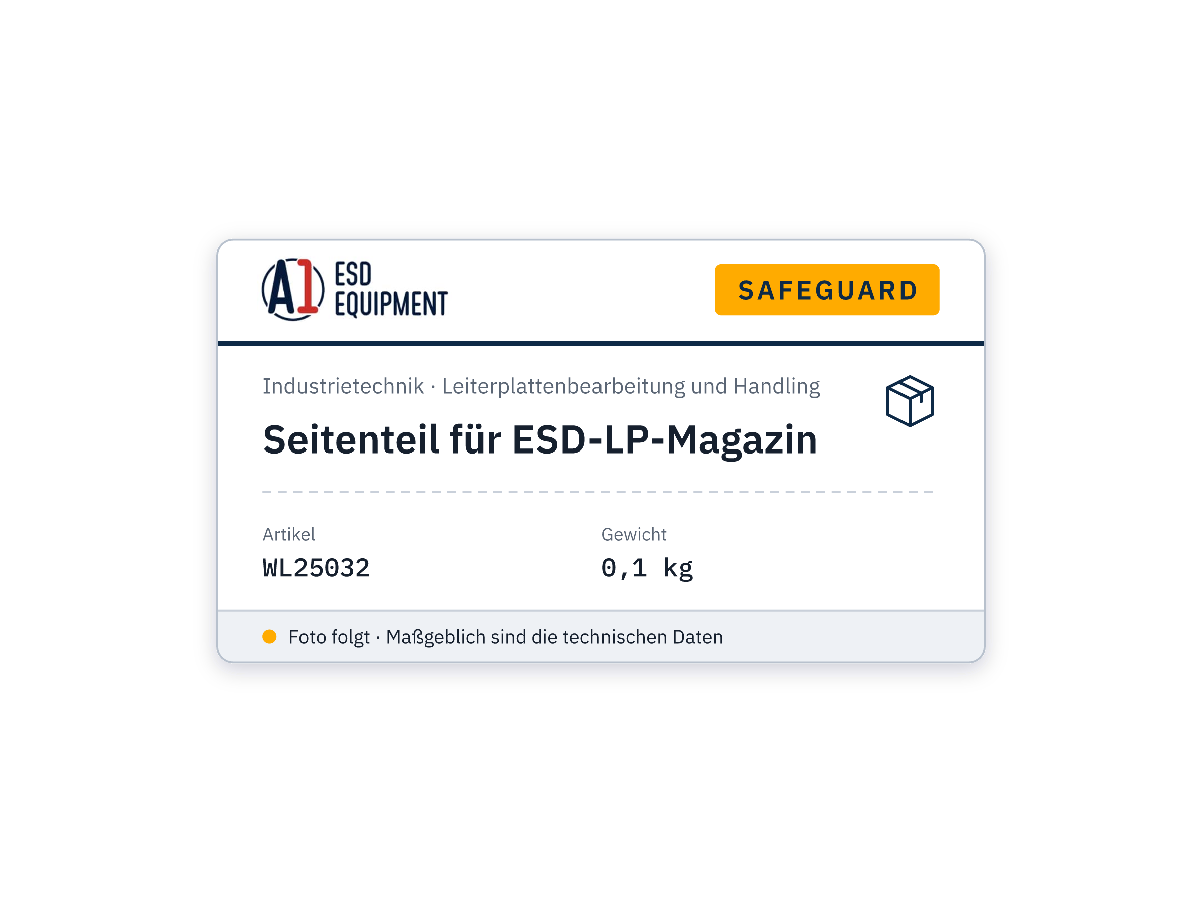 Seitenteil für ESD-LP-Magazin