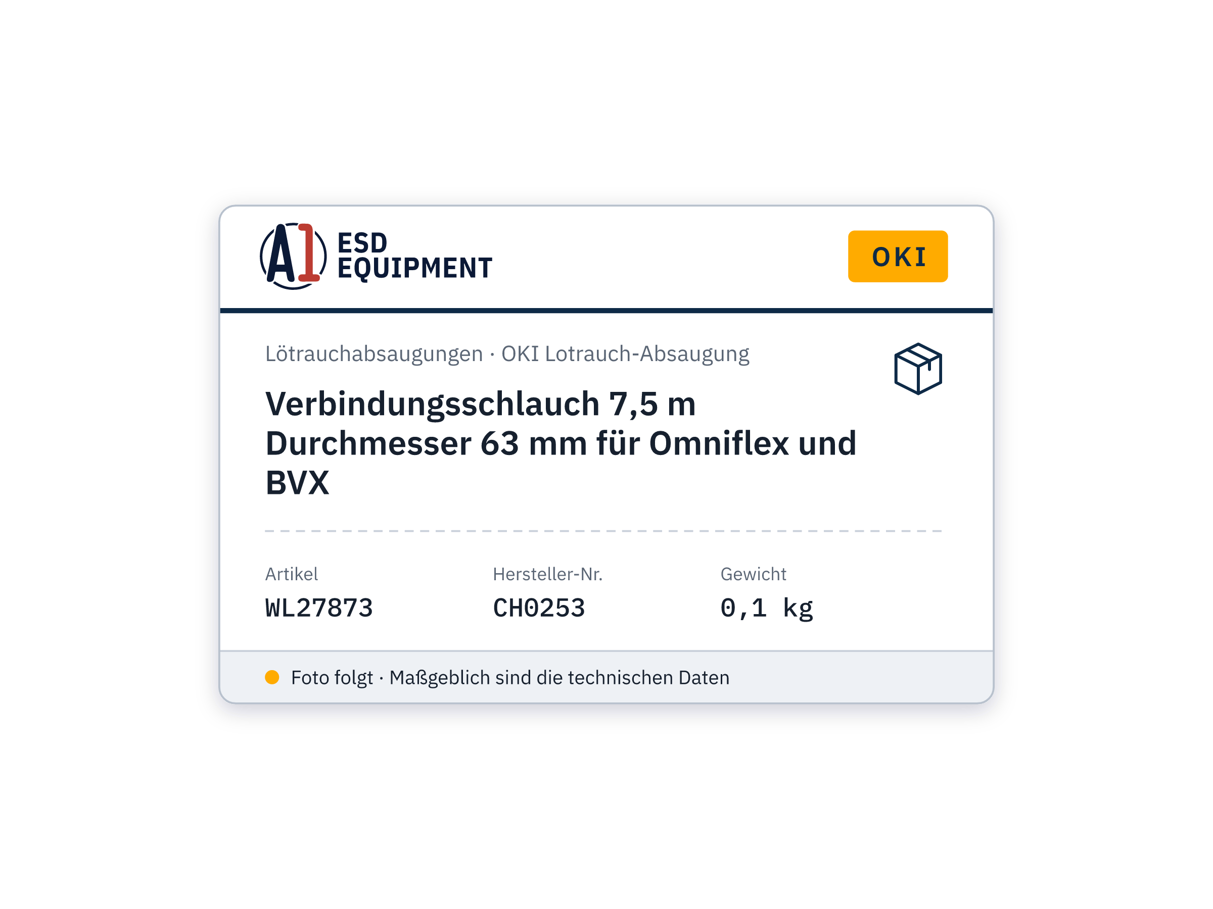 Tuyau de raccordement 7,5 m diamètre 63 mm pour Omniflex et BVX - Oki CH0253
