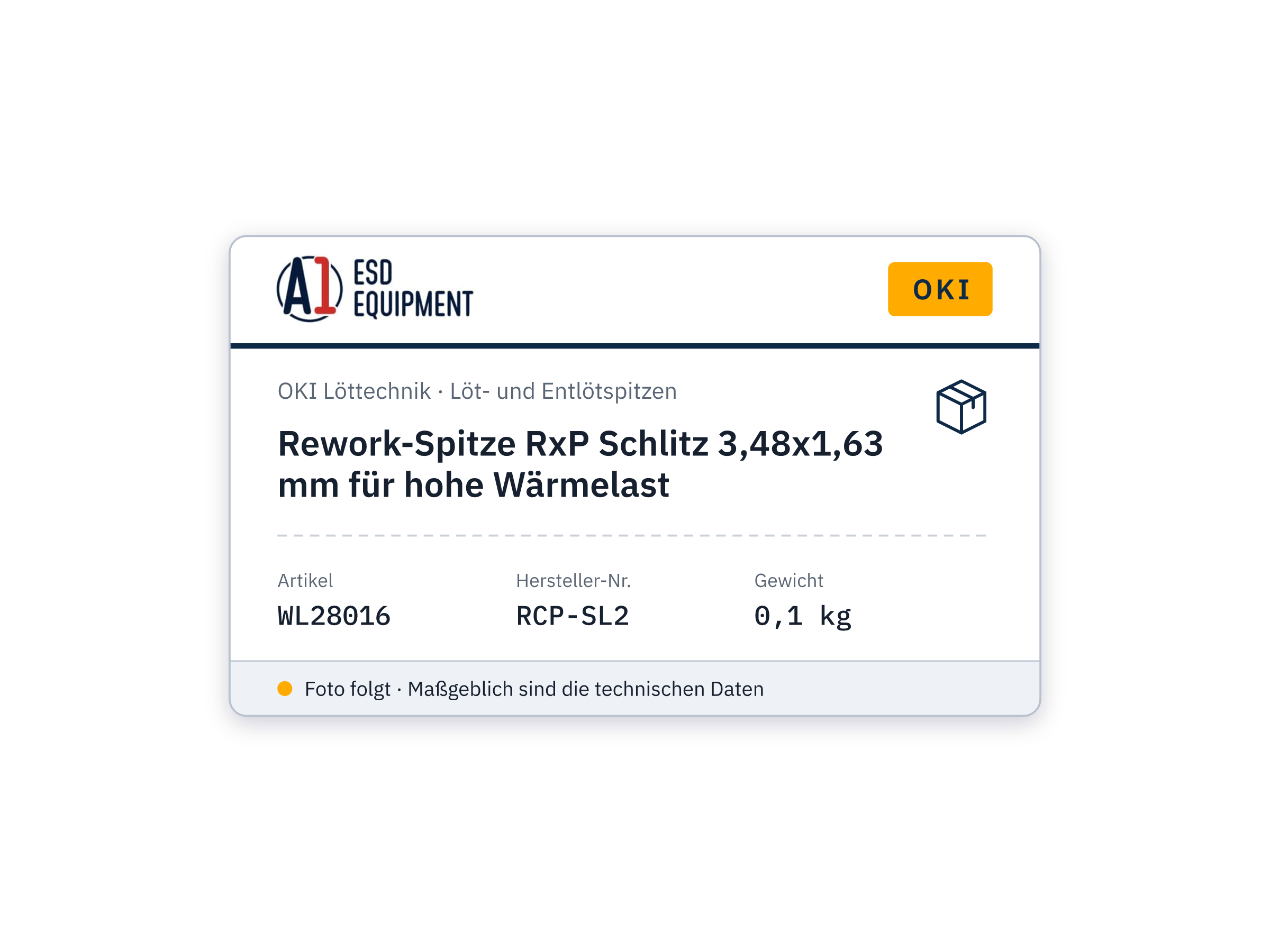 Rework-Spitze RxP Schlitz 3,48x1,63 mm für hohe Wärmelast - Oki RCP-SL2