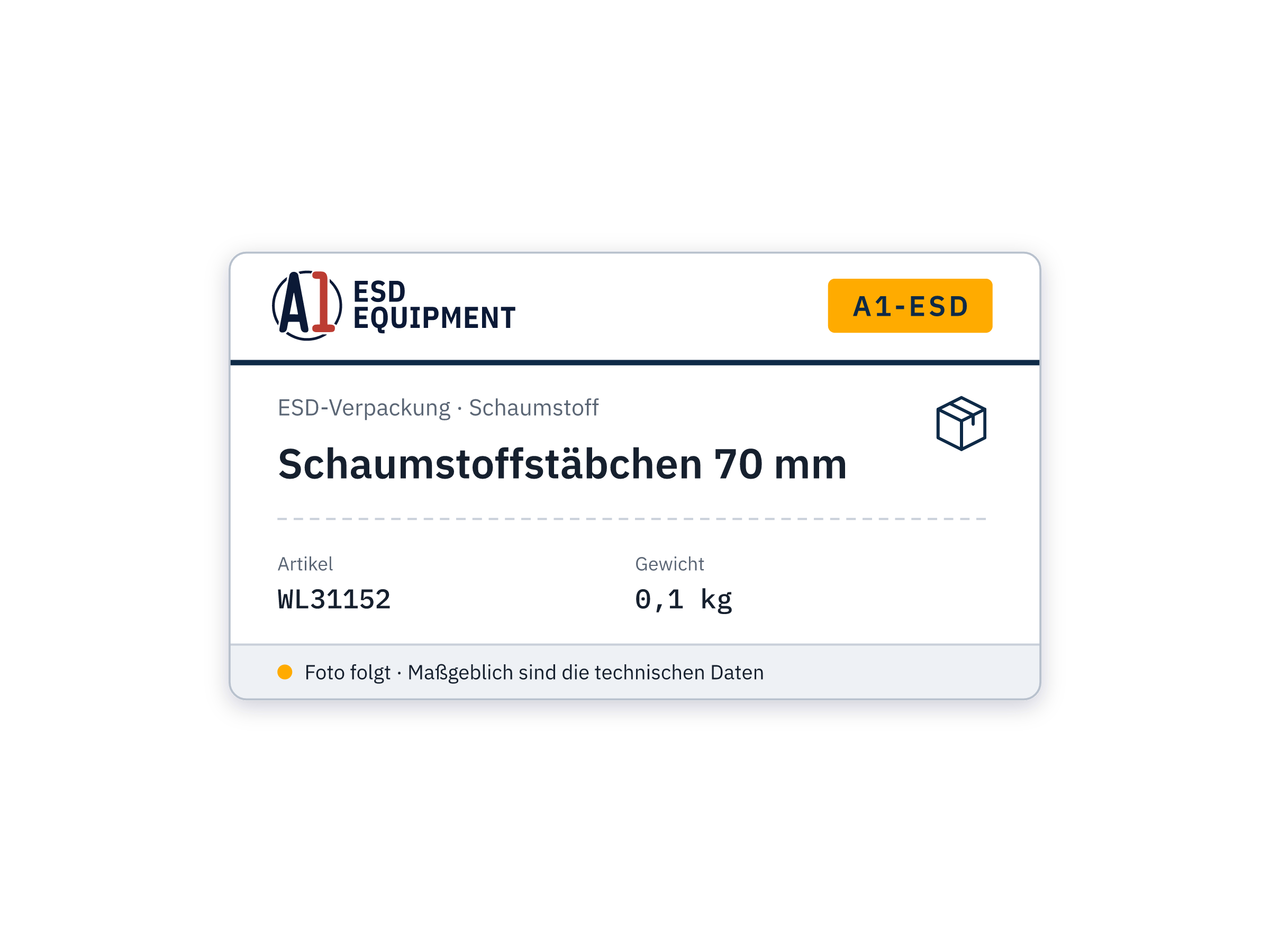 Schaumstoffstäbchen 70 mm