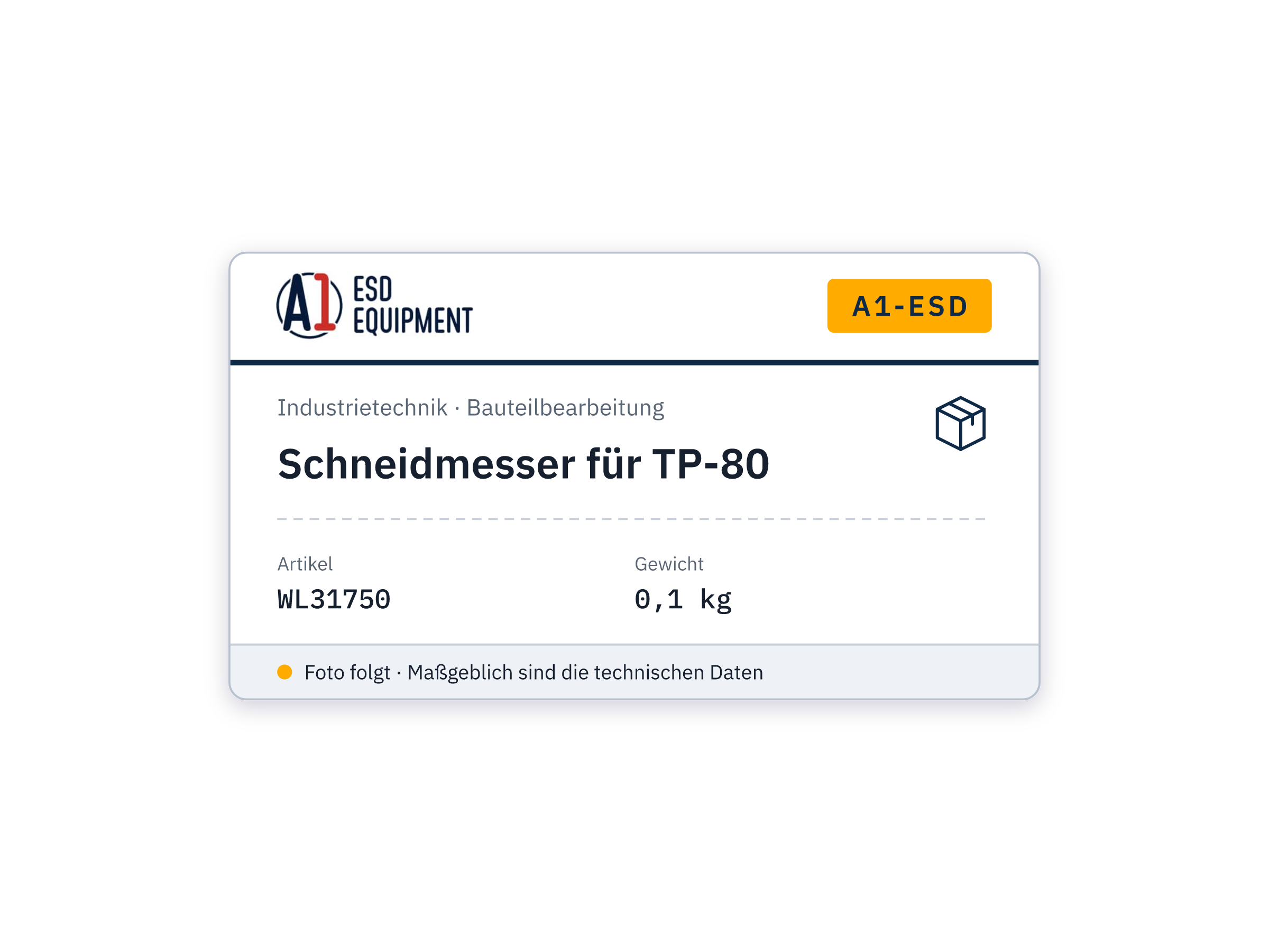 Schneidmesser für TP-80