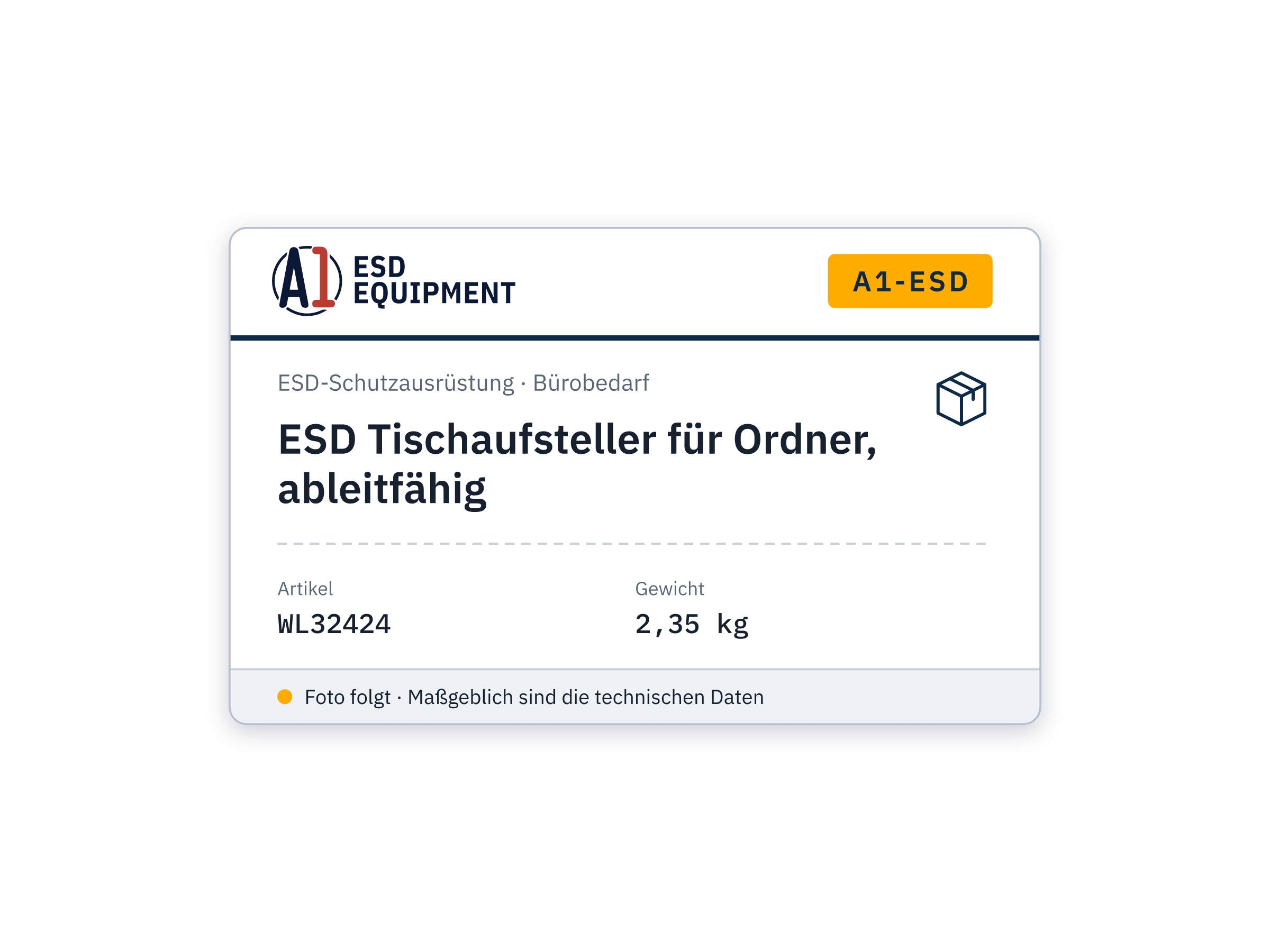 Présentoir de bureau ESD pour classeurs