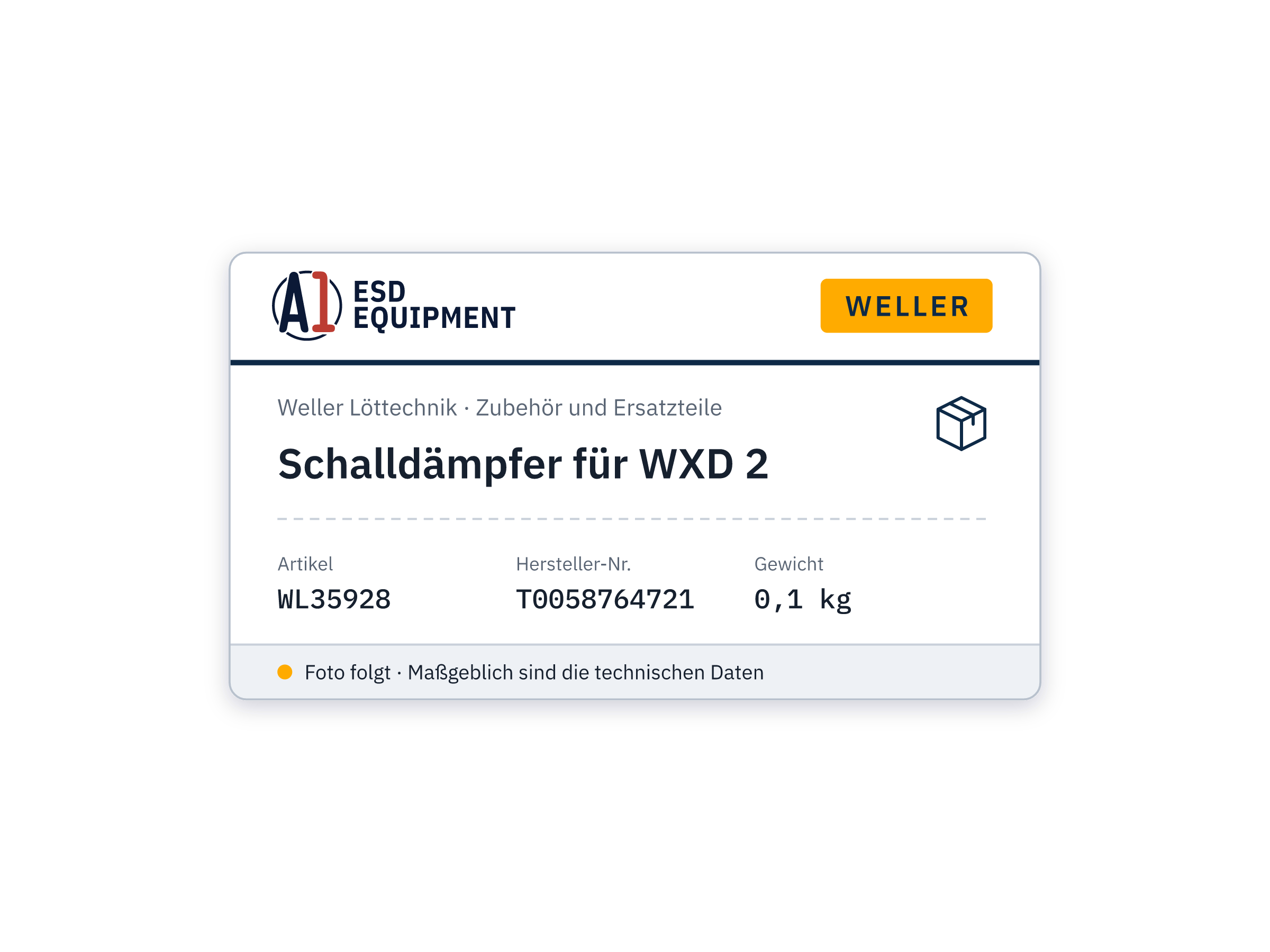 Silencieux pour WXD 2 - Weller T0058764721
