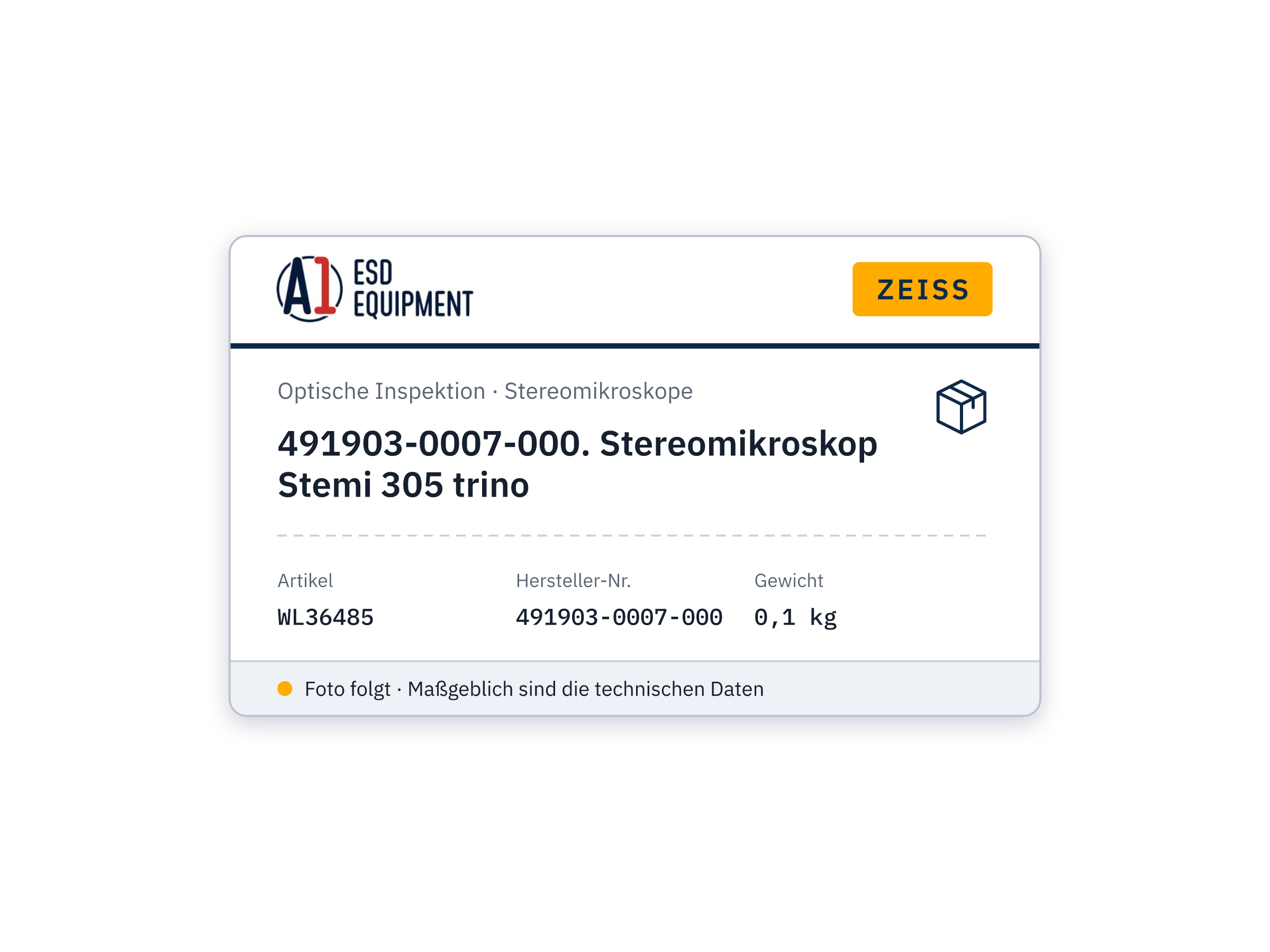 Zeiss 491903-0007-000. Stereomikroskop Stemi 305 trino