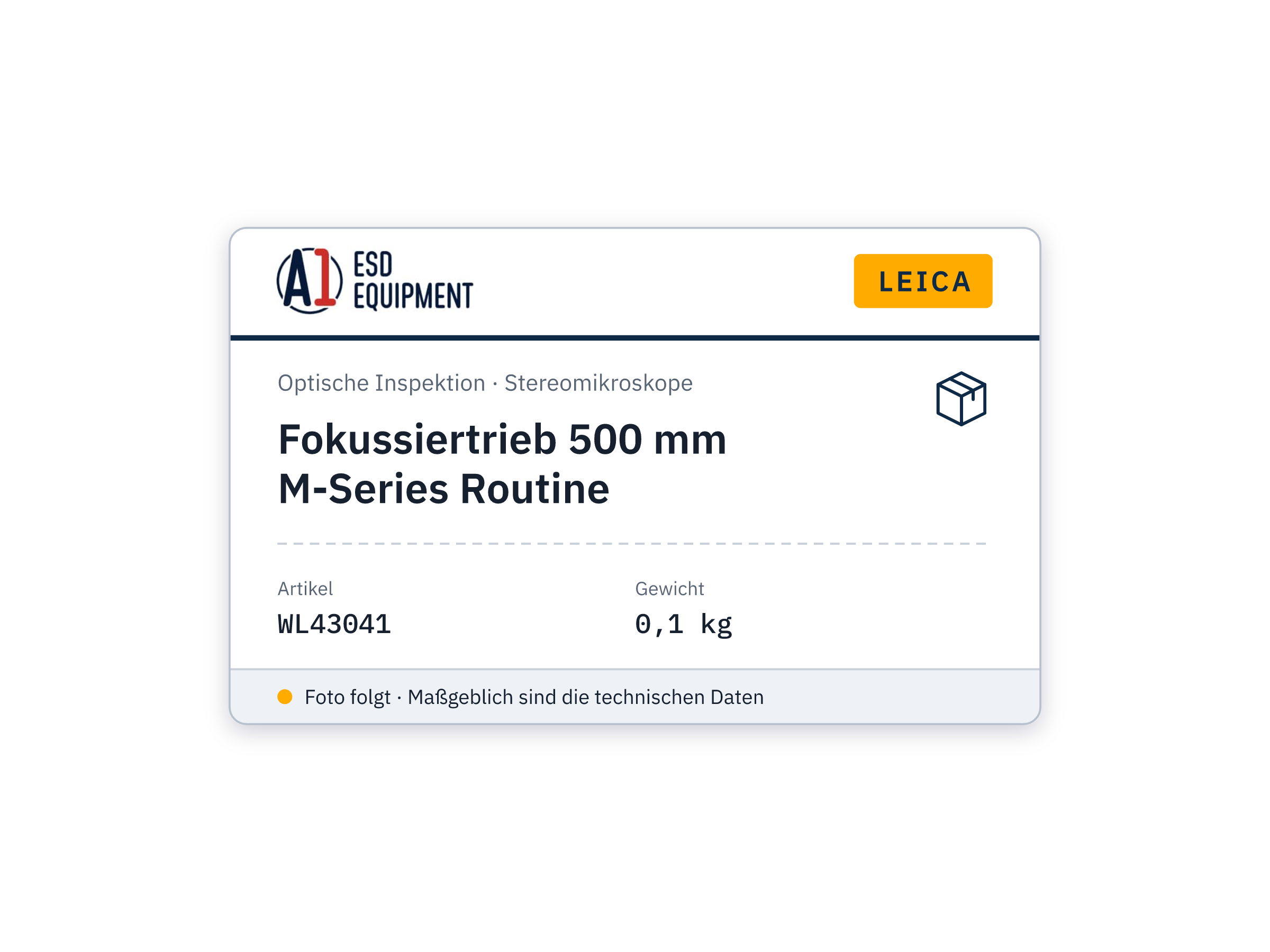 Leica Fokussiertrieb 500 mm M-Series Routine