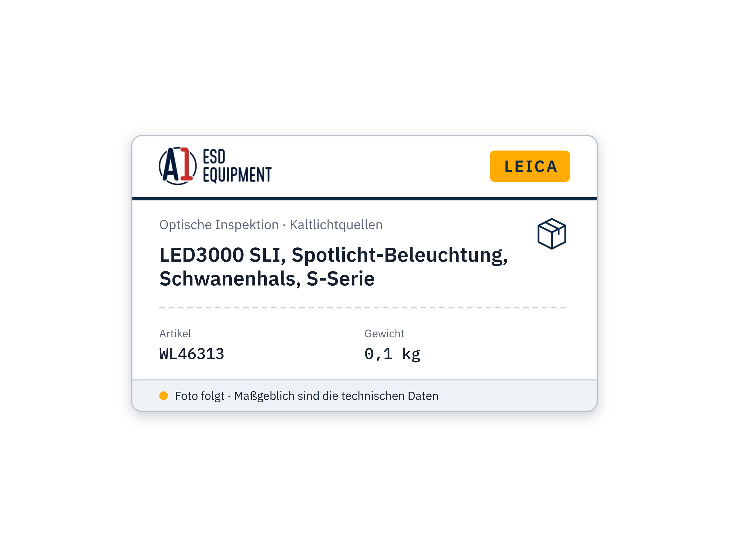 Leica LED3000 SLI, Spotlicht-Beleuchtung, Schwanenhals, S-Serie