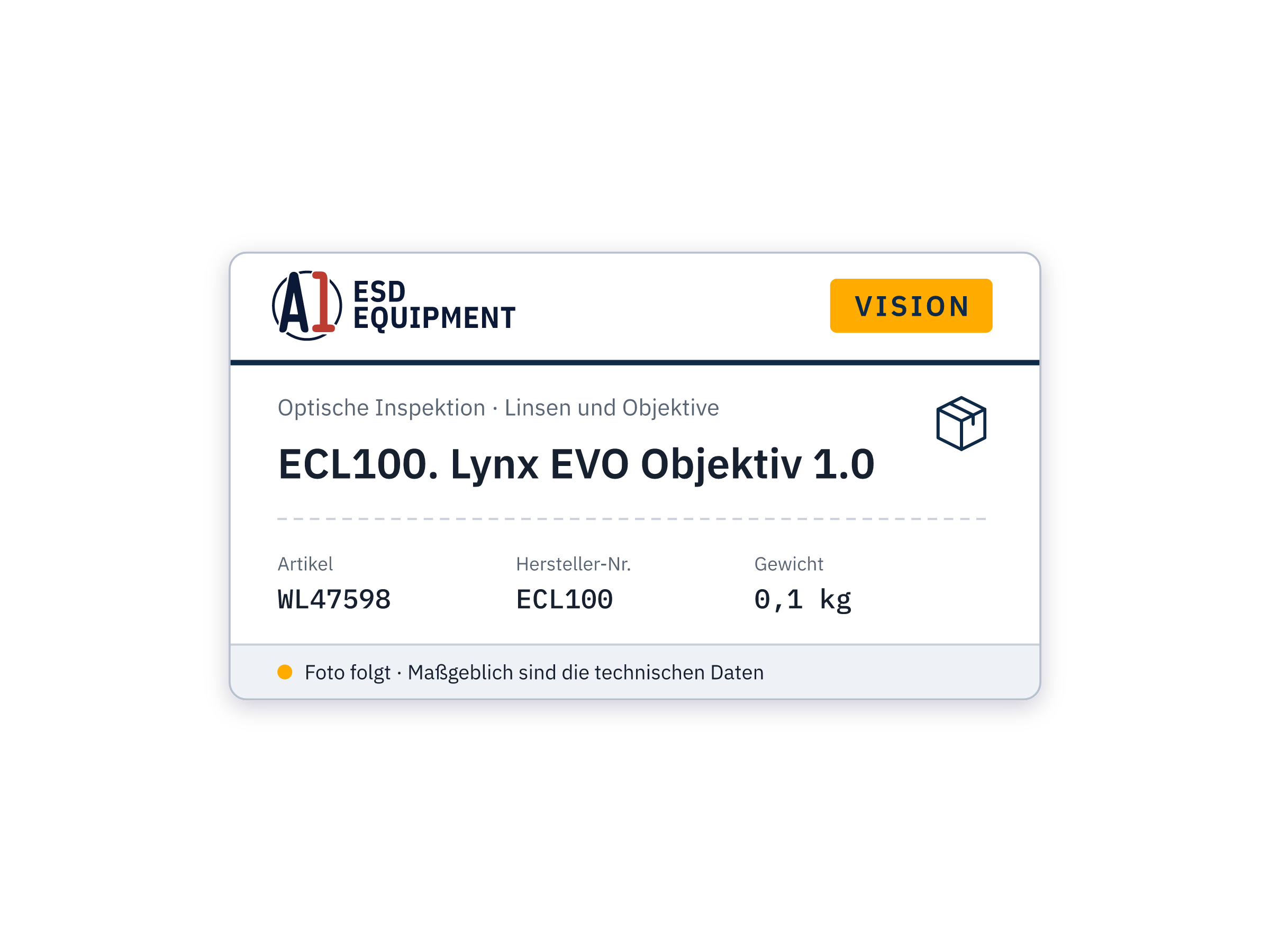 Vision ECL100. LynxEvo Lens 1.0