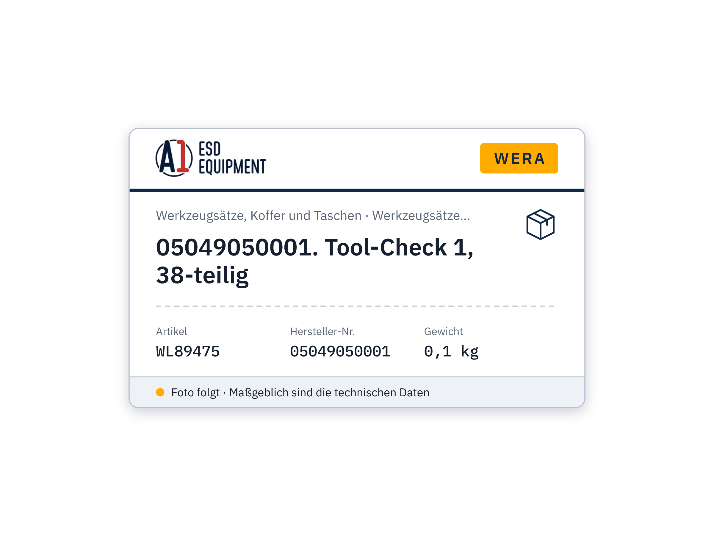Wera 05049050001. Tool-Check 1, 38-teilig