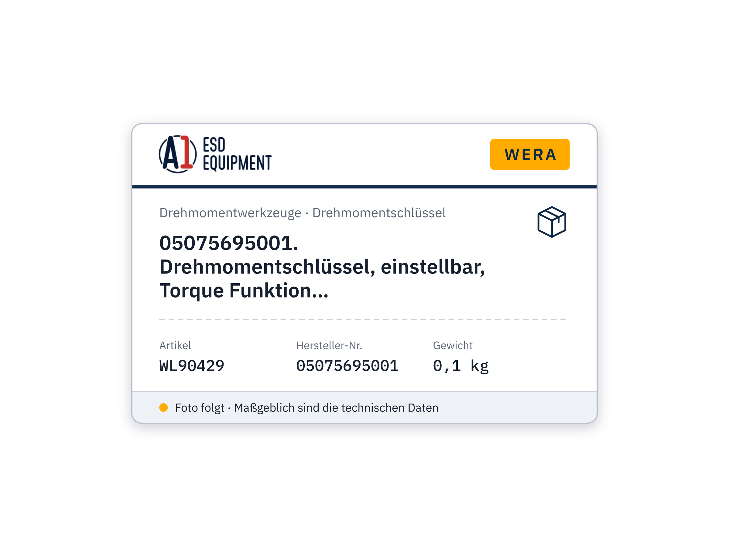 Wera 05075695001. Drehmomentschlüssel, einstellbar, Torque Funktion, Durchsteckvierkant (1/2"), Rechts-/Linksanzug, 40-200 Nm