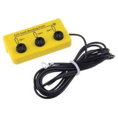 ESD earthing point, 3xbanana plug socket, yellow