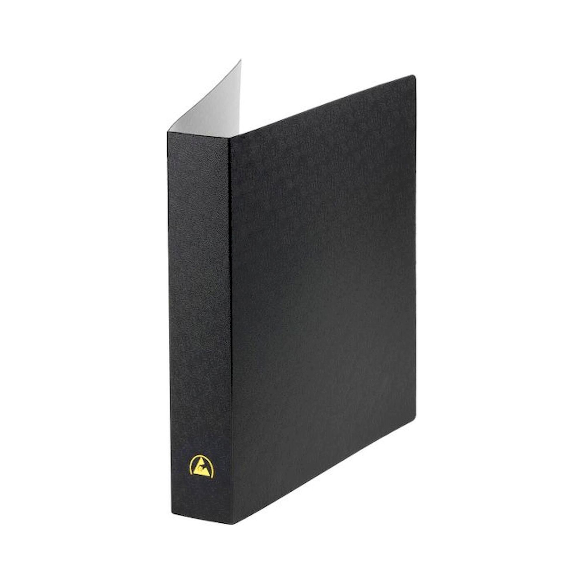 ESD Ringbuch DIN A4, schwarz, Rückenbreite 25 mm/ 4 Ring