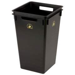 ESD trash can, square, 40 litres