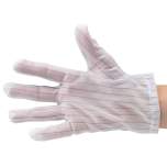 ESD glove polyester, lint-free, cleanroom compatible, white, without coating, S