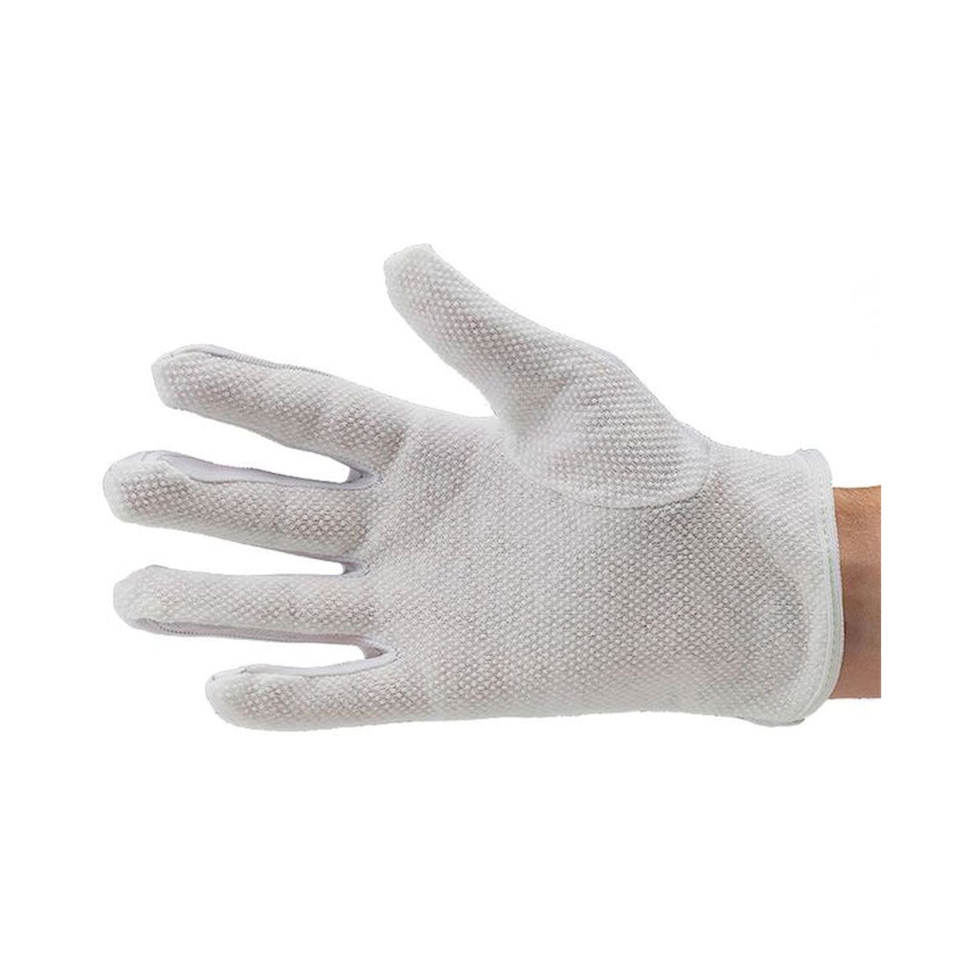 ESD Handschuh Polyester, mit PVC-Noppen, Reinraumkompatibel, weiß, XL