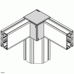 Bosch Rexroth 3842558475. Cover cap 60x120, signal gray