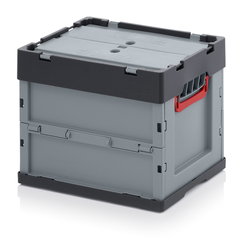 FBD 43/32. Foldable boxes with lid, 40x30x32 cm