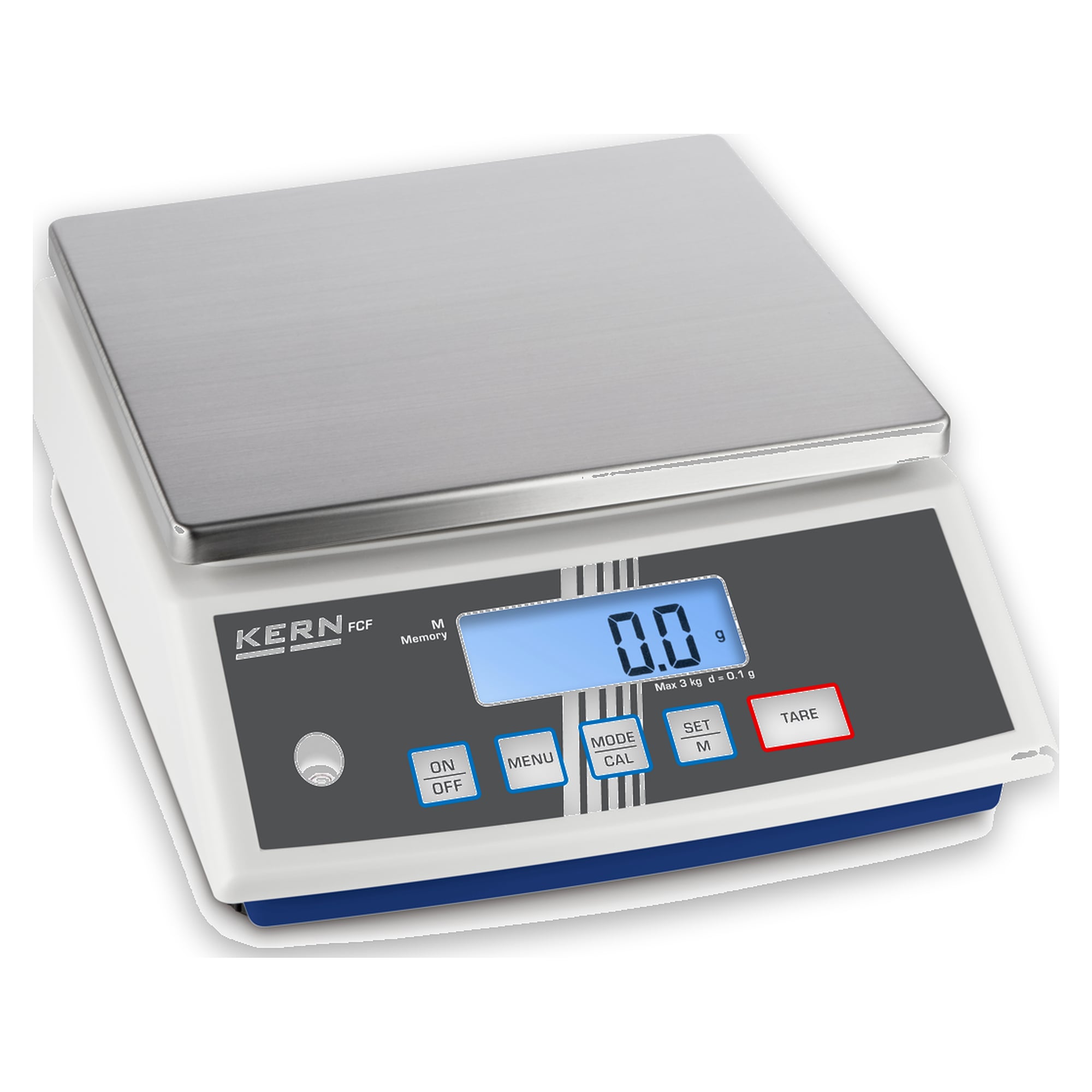 Bench Scale 3000 g Readability 0,1 g - KERN FCF 3K-4