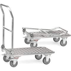 Fetra 1134. Collapsible carts alu. Handlebar foldable onto platform, alu