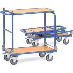 Fetra 1141. Collapsible carts. foldable table platform, handlebars foldable onto platform, 2 platforms