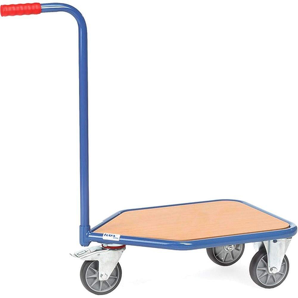 Fetra 1158. Dollies with gooseneck handles. 200 kg, platform size 600x450mm, wooden platform
