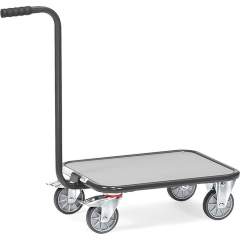 Fetra 1161/7016. Dollies with gooseneck handles Grey Edition. 250 kg, platform size 600x500mm, wooden platform