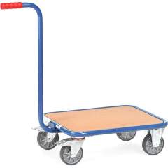 Fetra 1161. Dollies with gooseneck handles. 250 kg, platform size 600x500mm, wooden platform