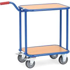 Fetra 1164. Dollies with gooseneck handles. 250 kg, platform size 600x450mm, 2 wooden platforms