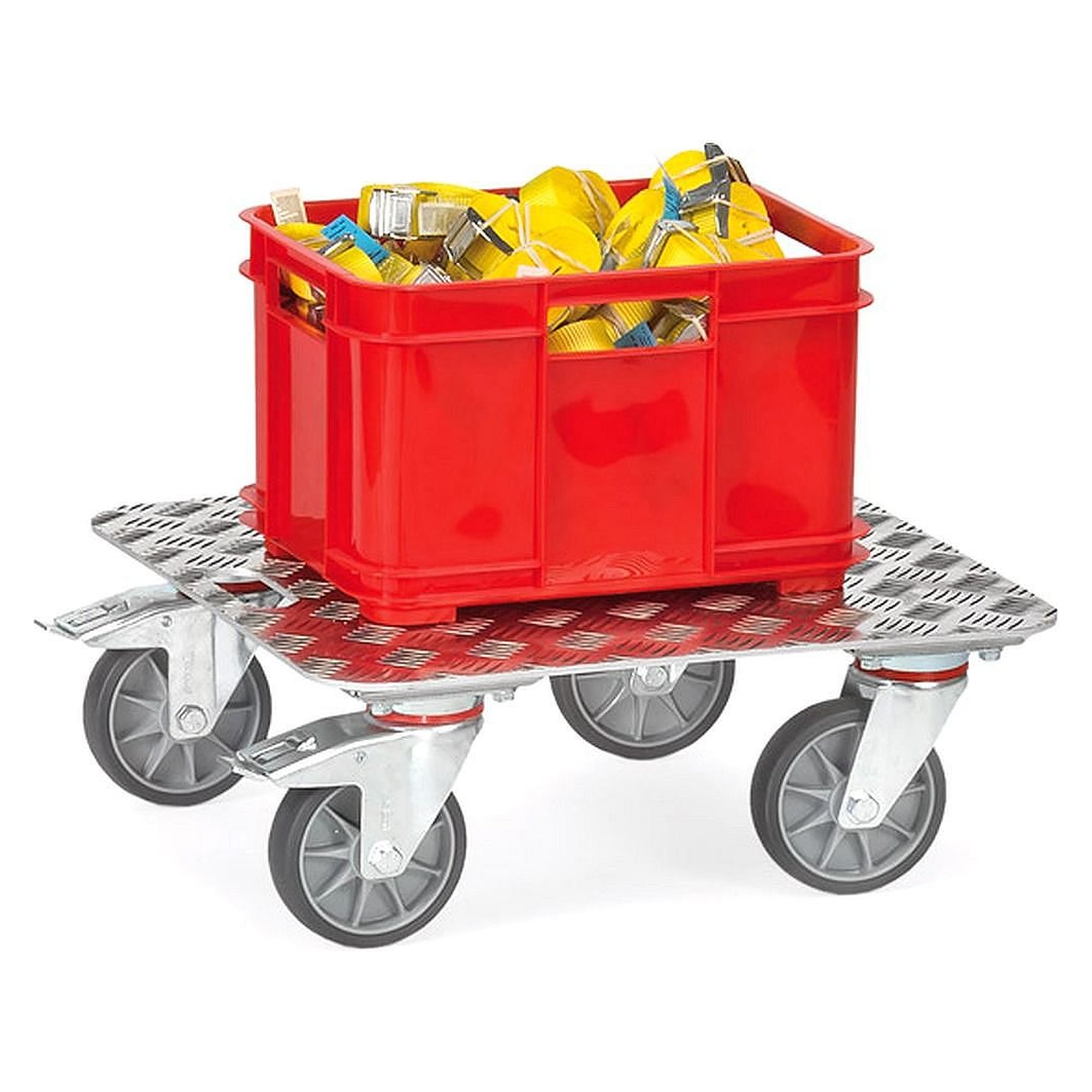 Box Dolly 250 kg, Platform 500 x 500 mm (aluminium plate) - Fetra 1187