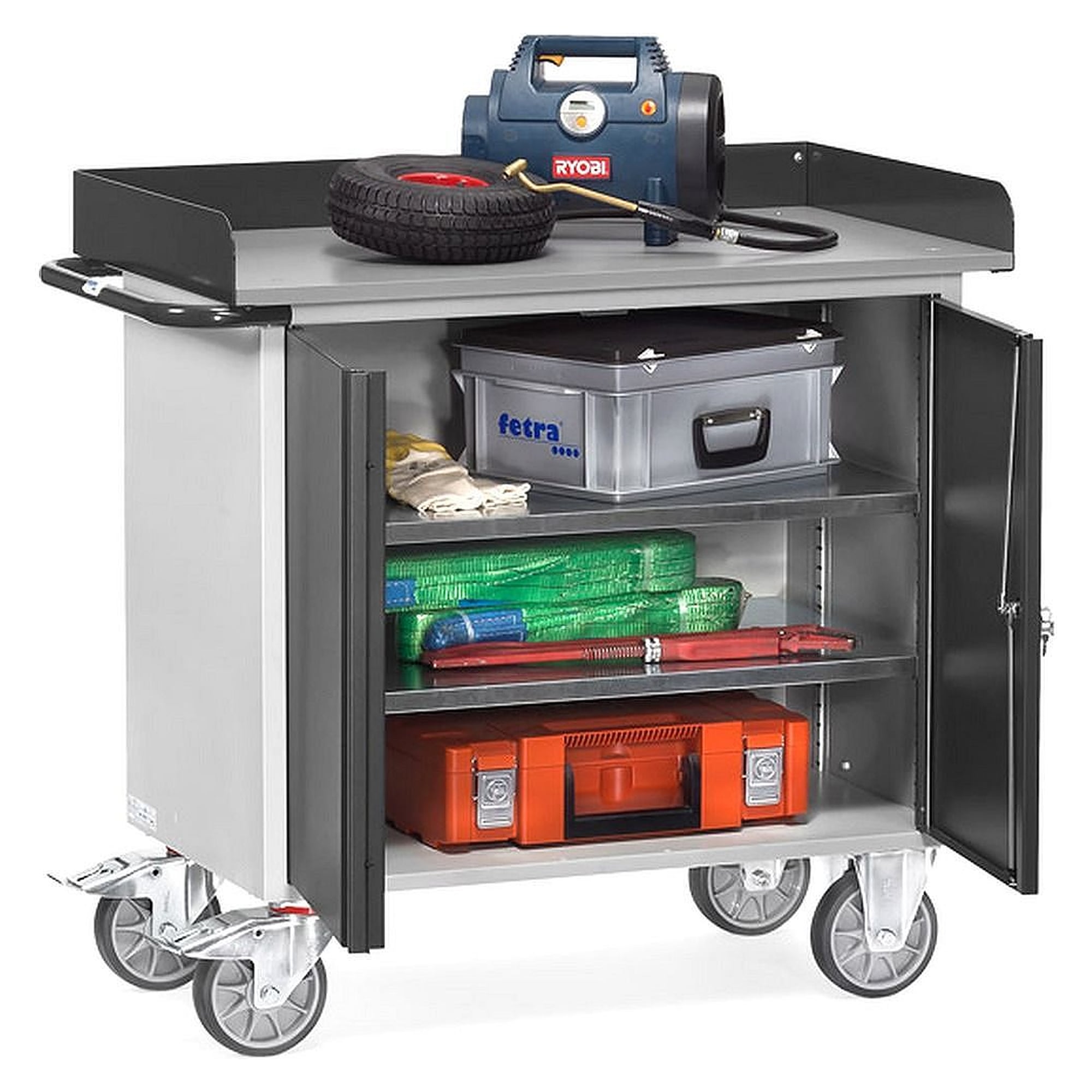 Werkstattwagen 400 kg, Ladefläche 985 x 590 mm - Fetra 12456-7016