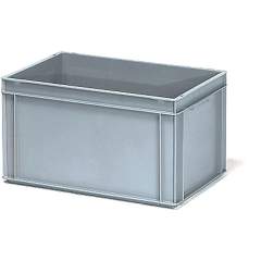 Fetra Kunststoffkasten 600 x 400 x 325 mm, grau, 2 Muschelgriffe