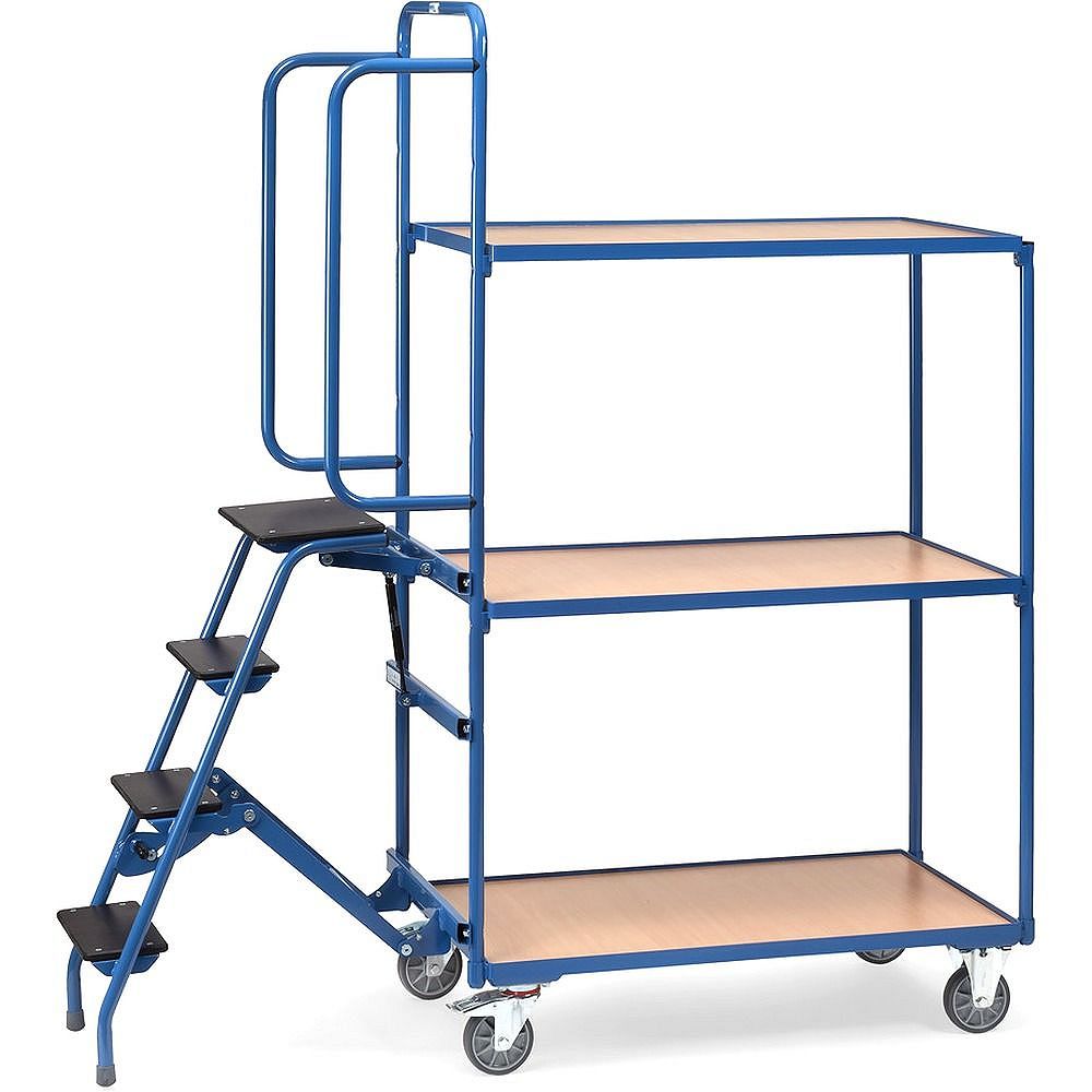 Fetra 2107. Storeroom trolleys. 250 kg, with steps, 3 platforms