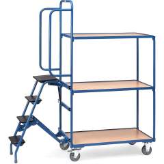 Fetra 2107. Storeroom trolleys. 250 kg, with steps, 3 platforms