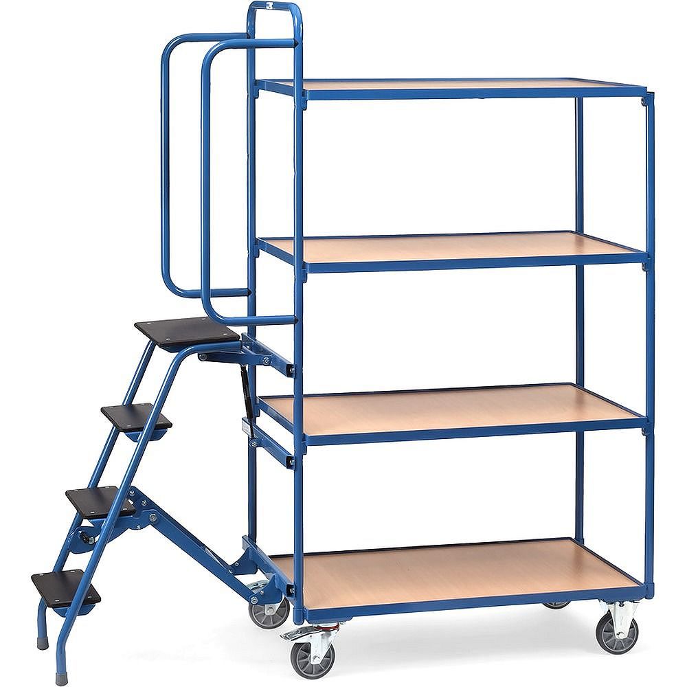 Fetra 2108. Storeroom trolleys. 250 kg, with steps, 4 platforms