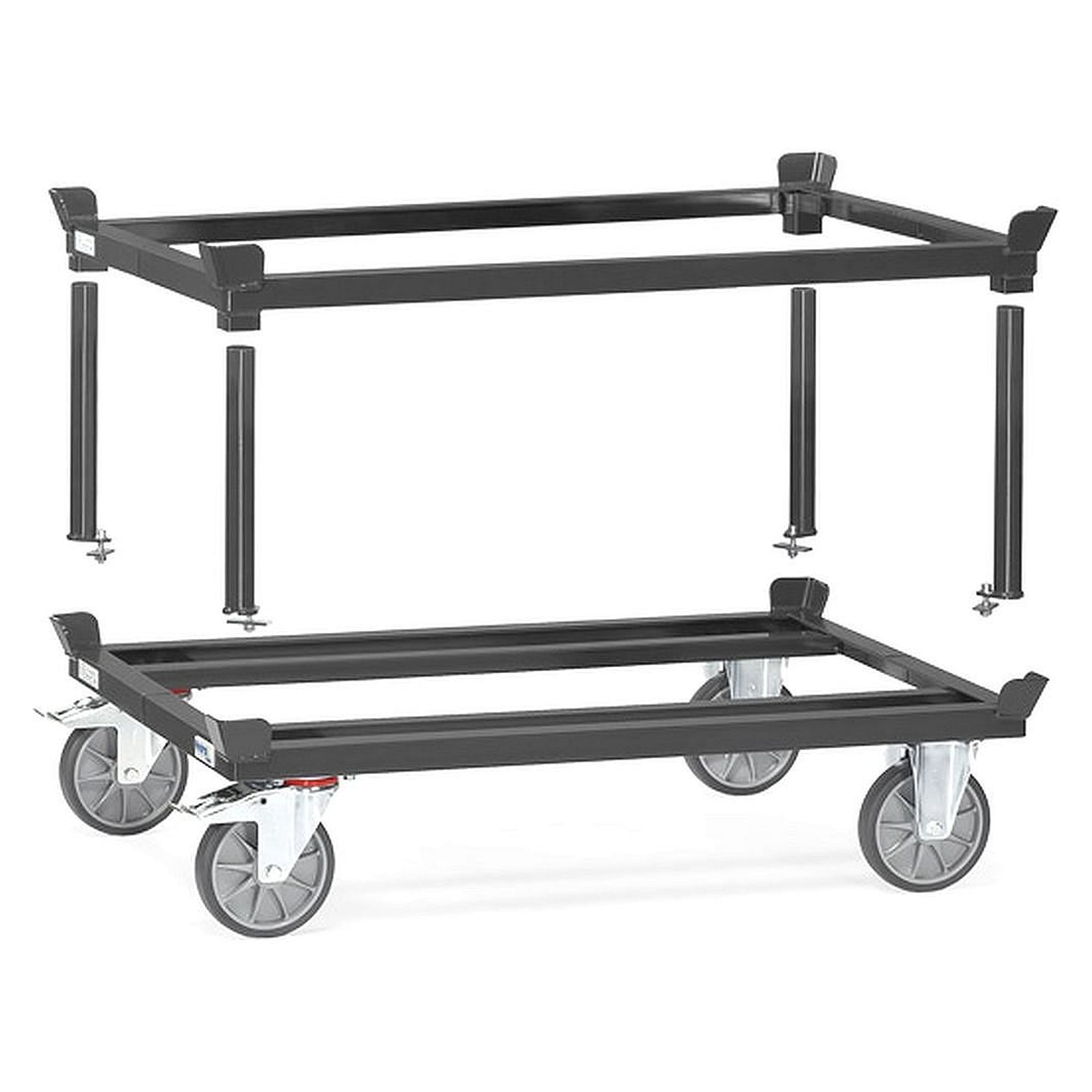 Aufsetzrahmen 1210 x 810 mm Höhe 370 mm für Paletten-Fahrgestell - Fetra 22921-7016