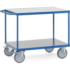 Fetra 24001430. Table top carts with rigid PVC panel platform. up to 600 kg, 2 shelves, with rigid PVC panel platform