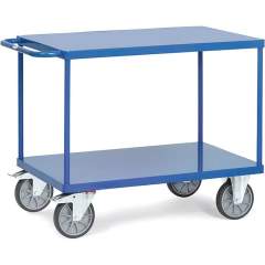 Fetra 2400B. Table top carts with steel sheet platforms. up to 600 kg, with 2 steel sheet platforms, flush with frame