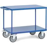 Fetra 2401B. Table top carts with steel sheet platforms. up to 600 kg, with 2 steel sheet platforms, flush with frame