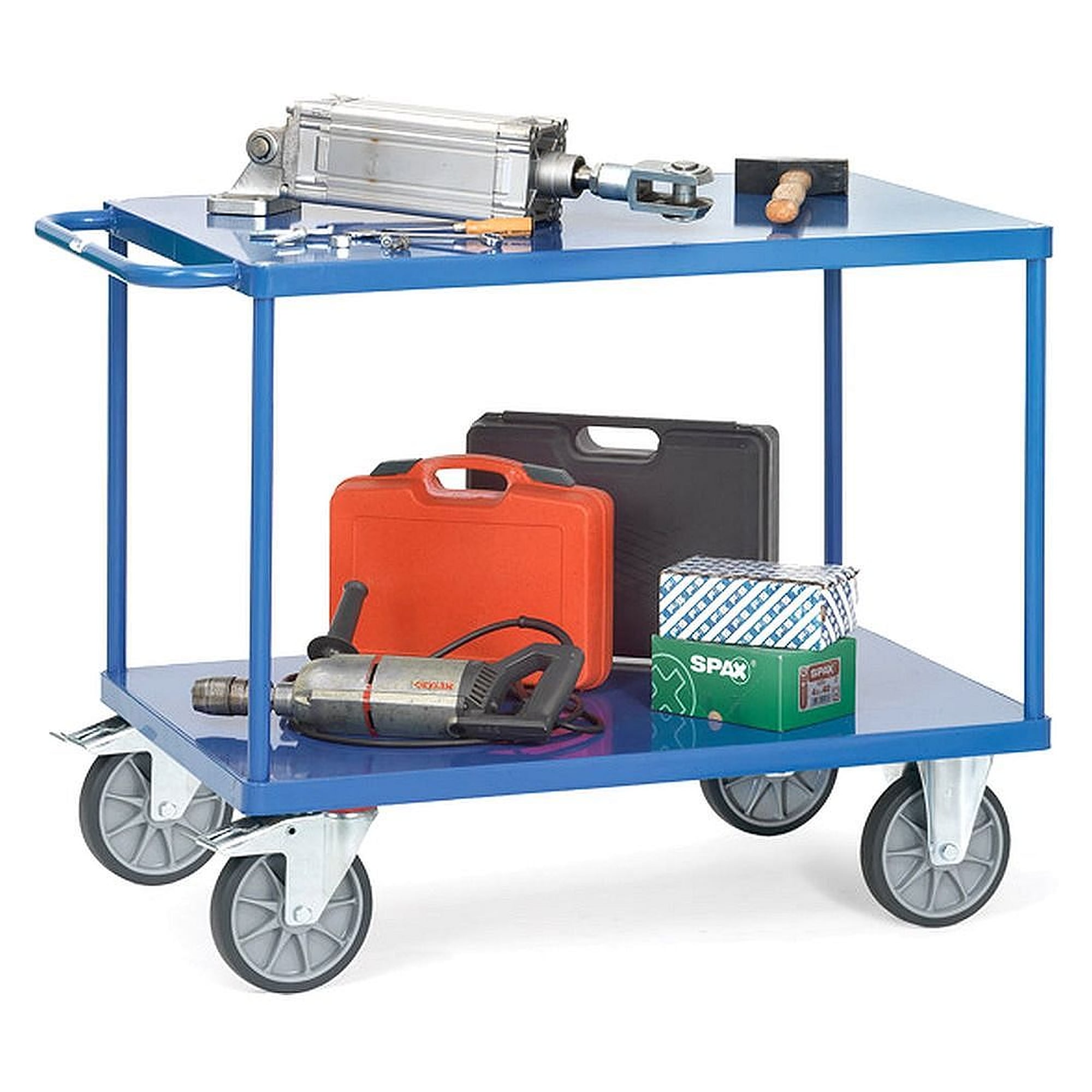 Tischwagen 600 kg, 2 Etagen, Ladefläche 1000 x 700 mm - Fetra 2402B
