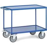 Fetra 2402W. Table top carts with steel sheet trays. up to 600 kg, with 2 steel sheet trays, with rim 10 mm high