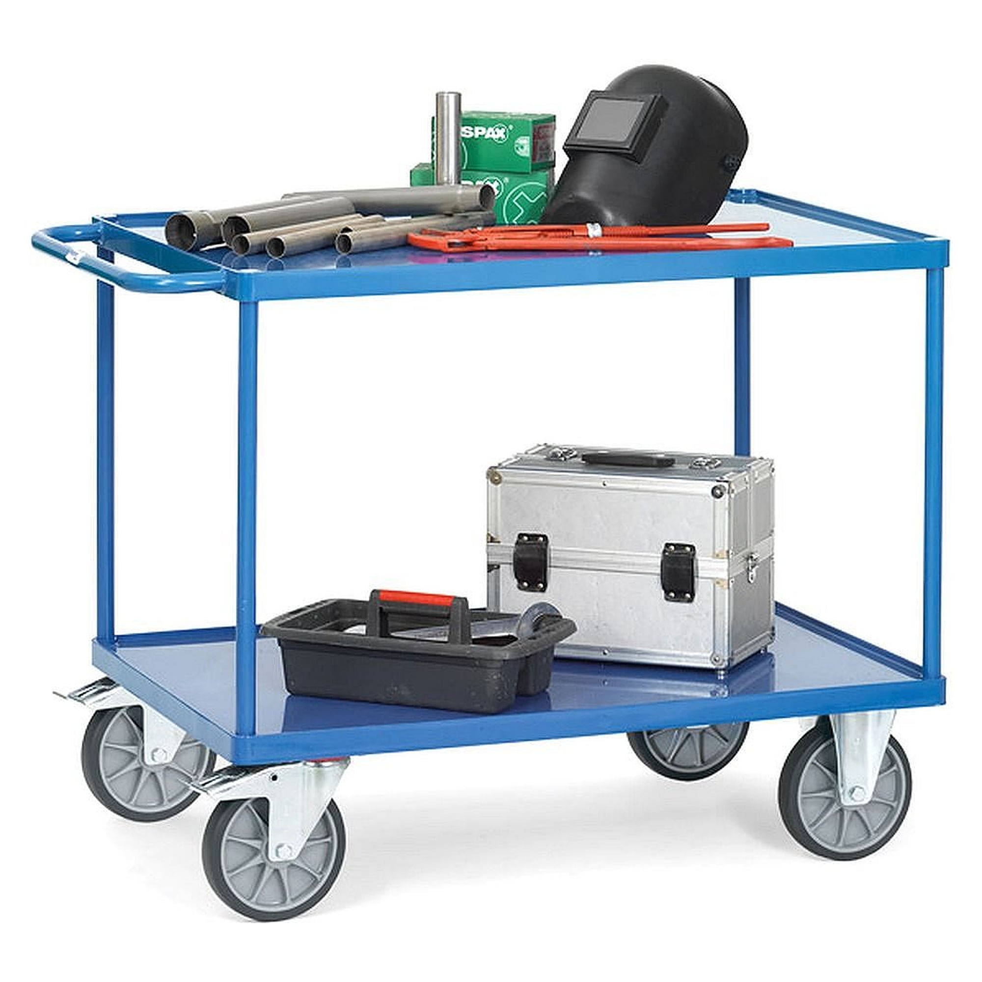 Tischwagen 600 kg, 2 Etagen, Ladefläche 1000 x 700 mm - Fetra 2402W