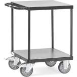 Fetra 2496/7016. Heavy table top carts Grey Edition. 400 kg, platform size 600x600 mm, with 2 shelves