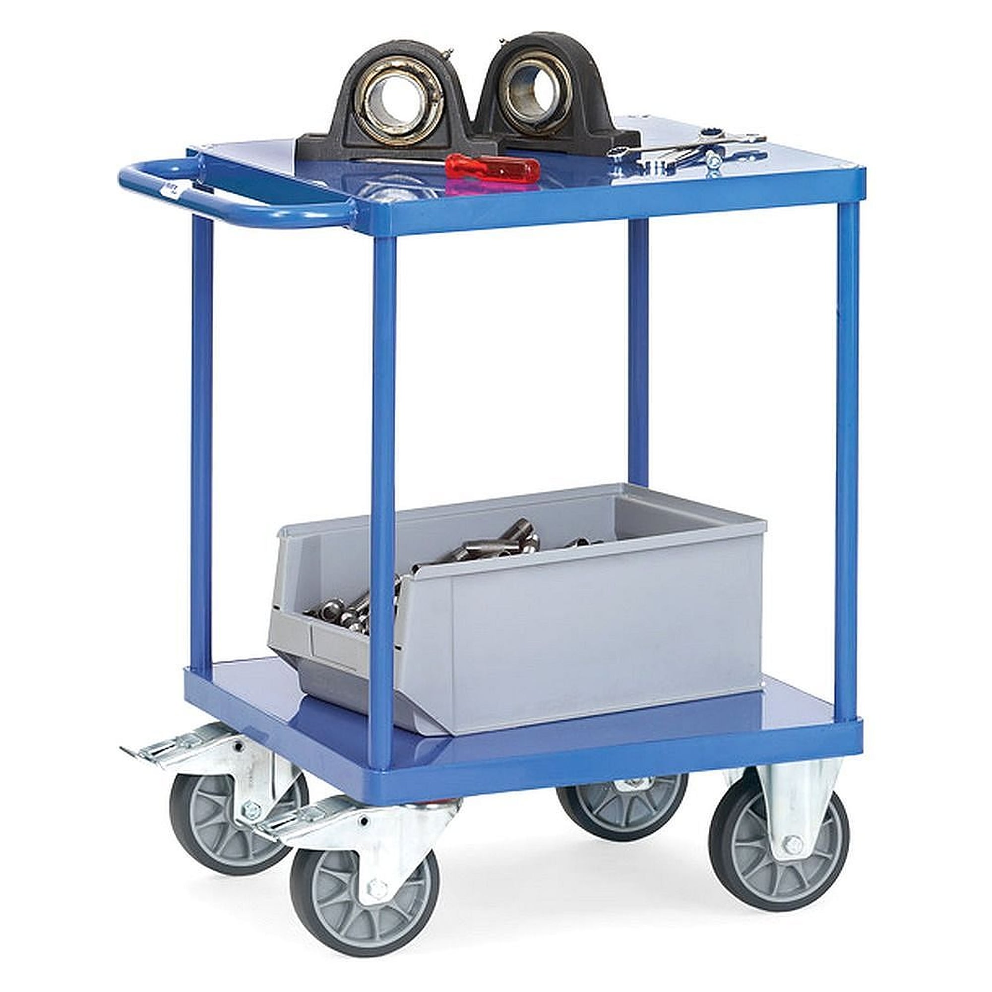 Tischwagen 600 × 600 mm 400 kg mit bündigen Stahlblech-Plattformen - Fetra 2496B