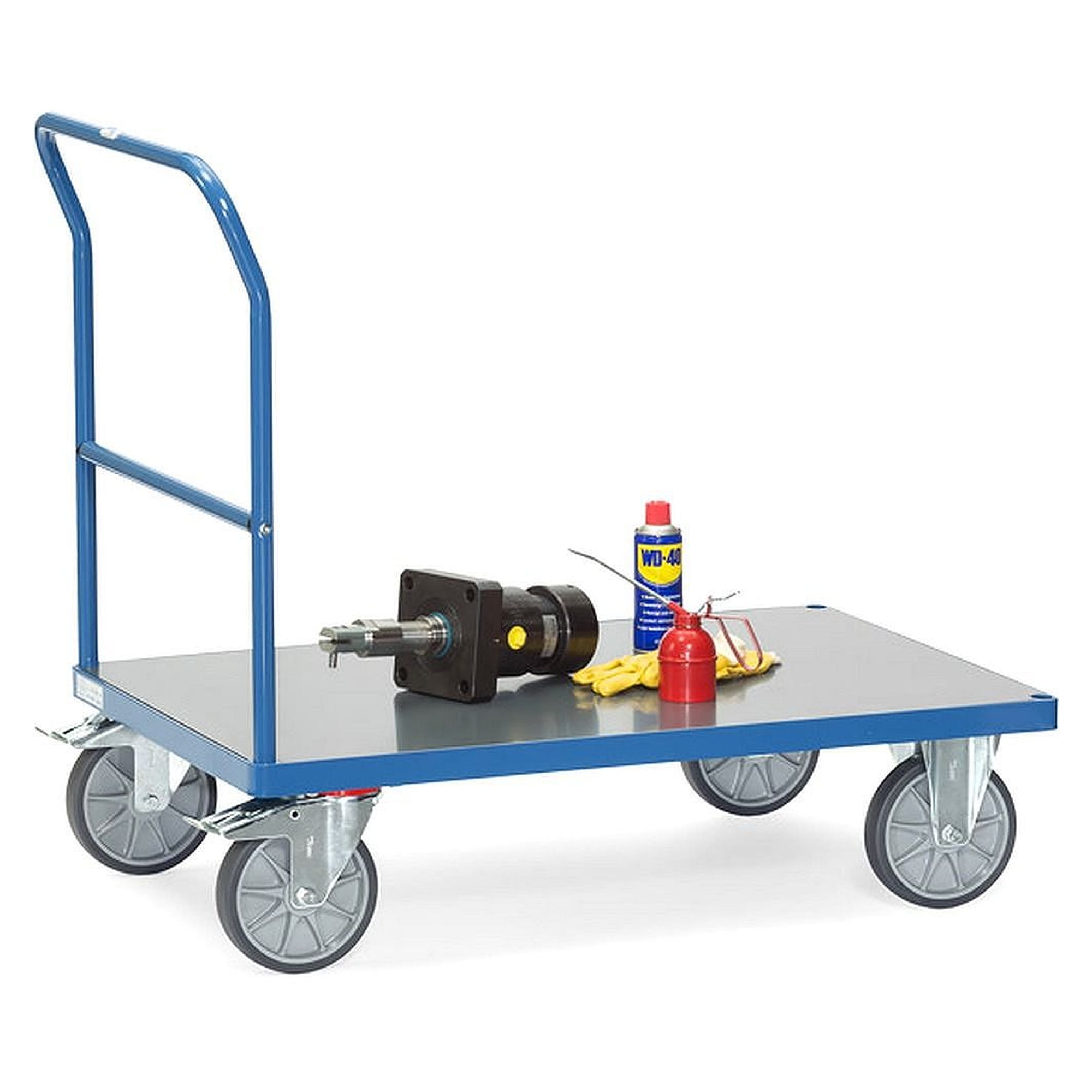 Schiebebügelwagen 1000 × 700 mm 600 kg mit Hart-PVC-Plattform - Fetra 25021432