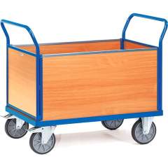 Fetra 2551. Closed platform carts. up to 600 kg, panelled ends and panelled sides made of derived timber material boards